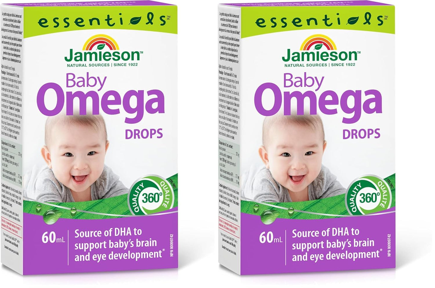 Jamieson Baby Omega Drops 60 mL — vitamin supplement at The Boardwalk Pharmacy, Kitchener-Waterloo