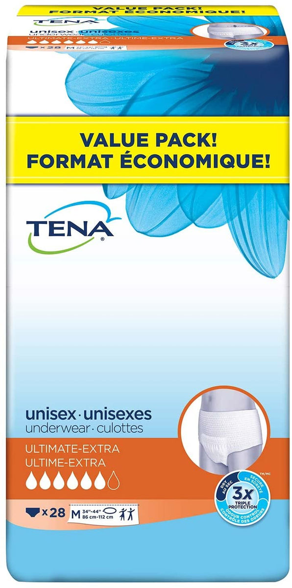 Tena Unisex Protective Underwear Ultimate Medium 28's – The Boardwalk  Pharmacy