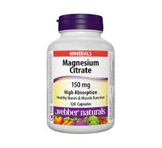 Webber Magnesium Citrate 150MG 120's — vitamin supplement at The Boardwalk Pharmacy, Kitchener-Waterloo