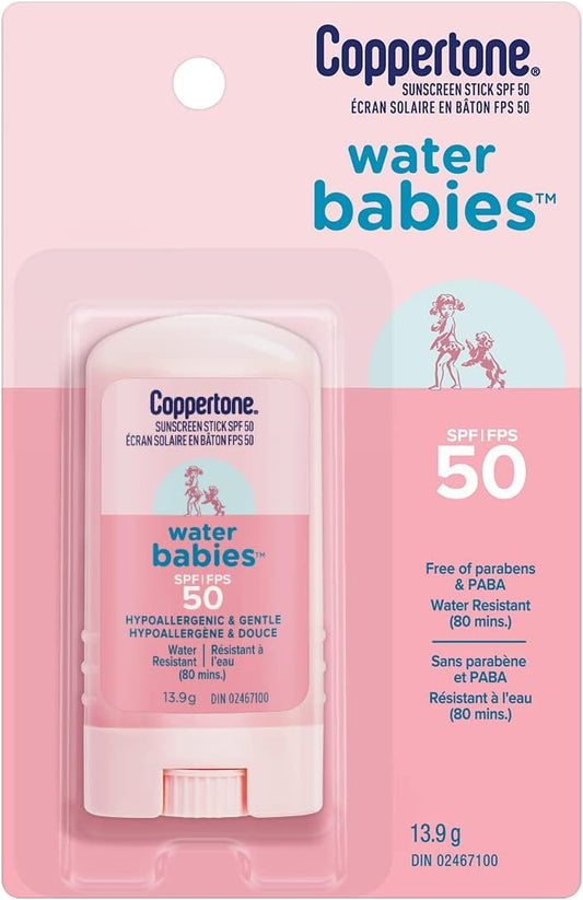 Coppertone Water Babies Stick SPF 50 13.9g — sun care at The Boardwalk Pharmacy, Kitchener-Waterloo