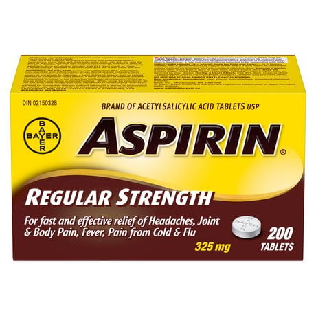 Aspirin Tablets 325 mg 200 — pain relief at The Boardwalk Pharmacy, Kitchener-Waterloo