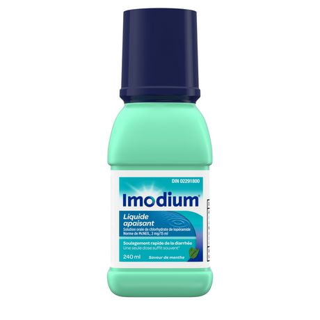 Imodium Liquid 2mg/15ml 240 mL — stomach aid at The Boardwalk Pharmacy, Kitchener-Waterloo
