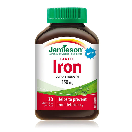 Jamieson Iron Capsules 150 mg 30 — vitamin supplement at The Boardwalk Pharmacy, Kitchener-Waterloo