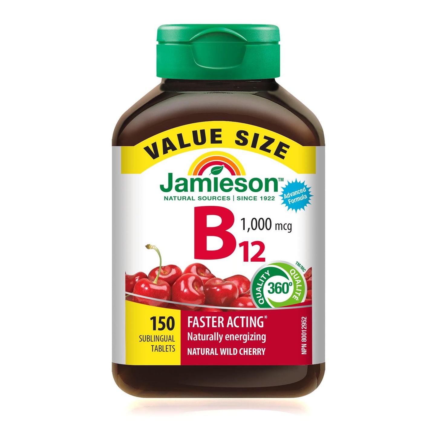 Jamieson Vitamin B12 1000 mcg Value Pack Tablets 150 — vitamin supplement at The Boardwalk Pharmacy, Kitchener-Waterloo