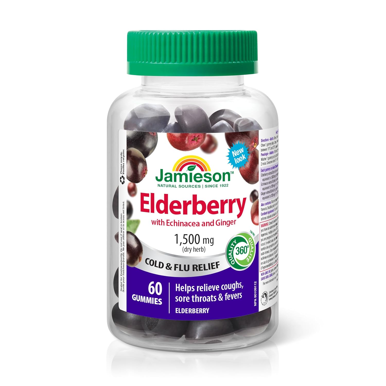 Jamieson Echinacea Cold Flu Elderbrry Gummy 60 — vitamin supplement at The Boardwalk Pharmacy, Kitchener-Waterloo
