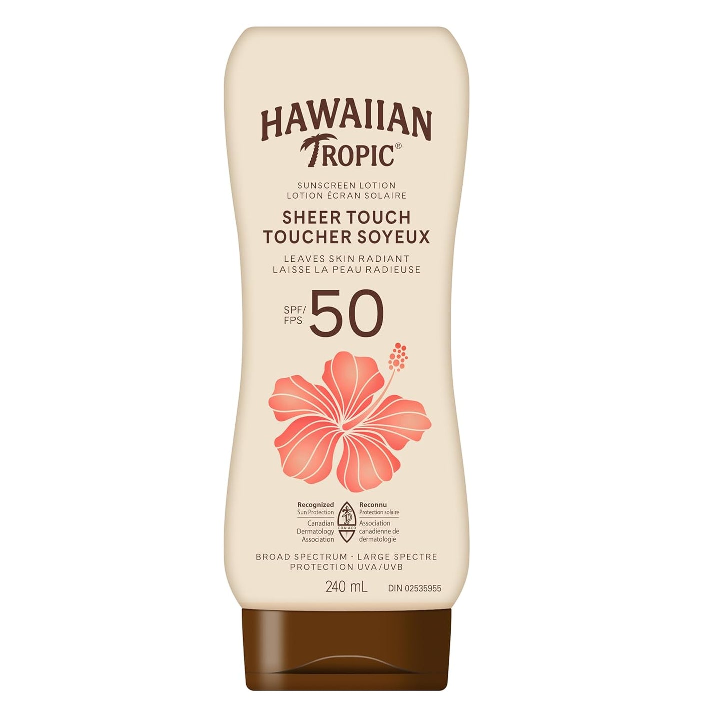 Hawaiian Tropic Lotion Sheer Touch Spf50 240 mL — sun care at The Boardwalk Pharmacy, Kitchener-Waterloo