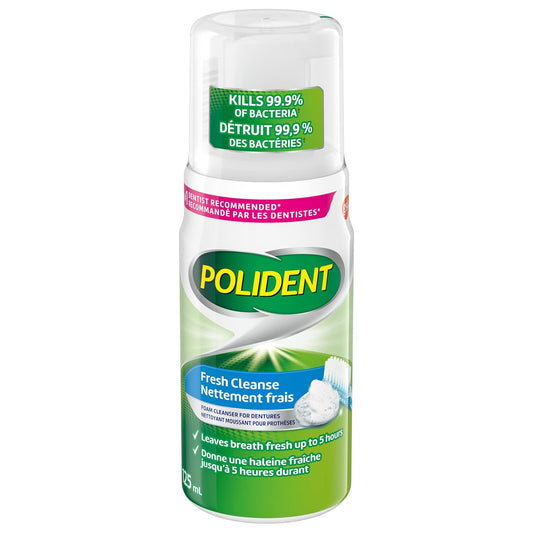 Polident Denture Cln Fresh Cleanse 125 mL — oral care at The Boardwalk Pharmacy, Kitchener-Waterloo