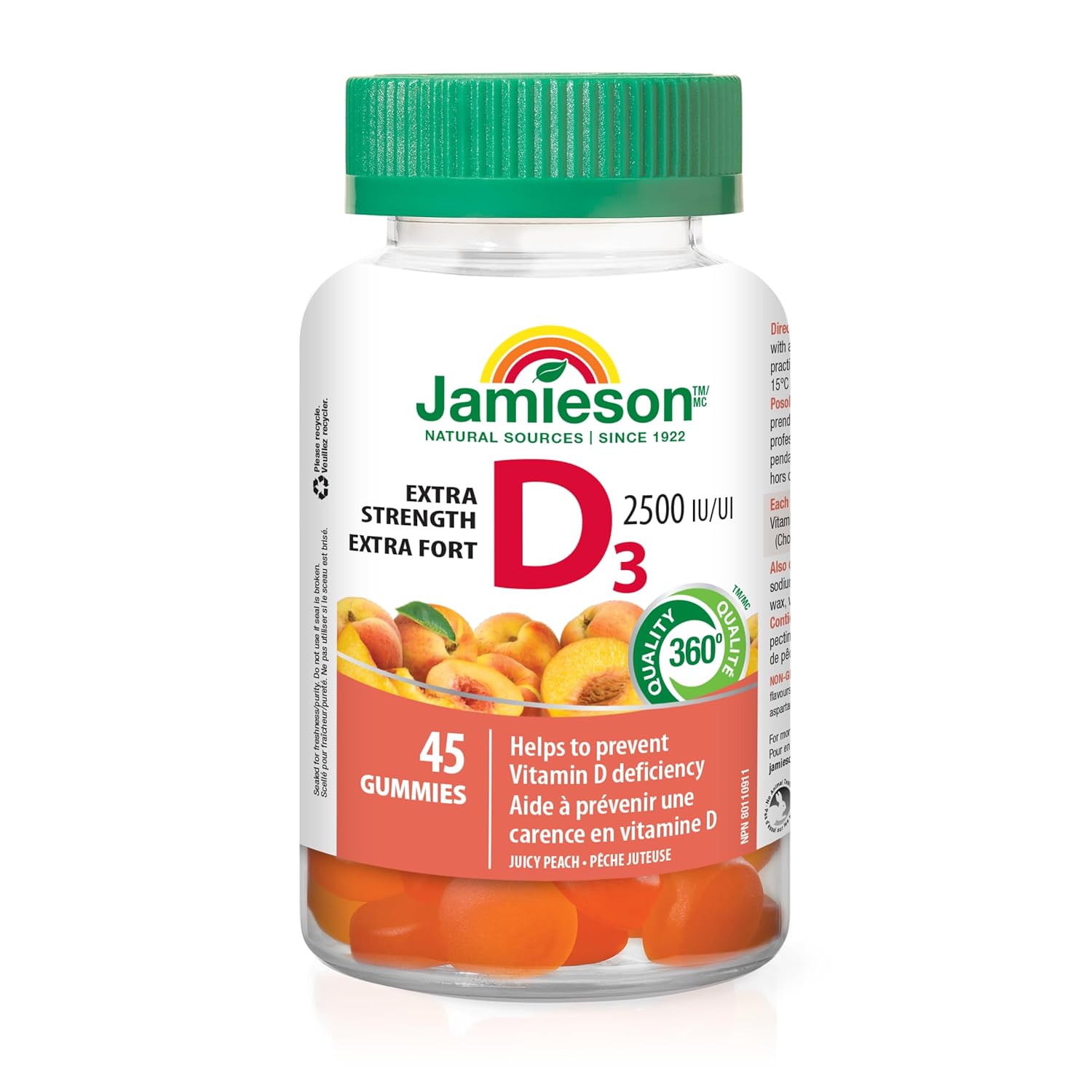 Jamieson Vitamin D 2500 IU Gummy 45 — vitamin supplement at The Boardwalk Pharmacy, Kitchener-Waterloo