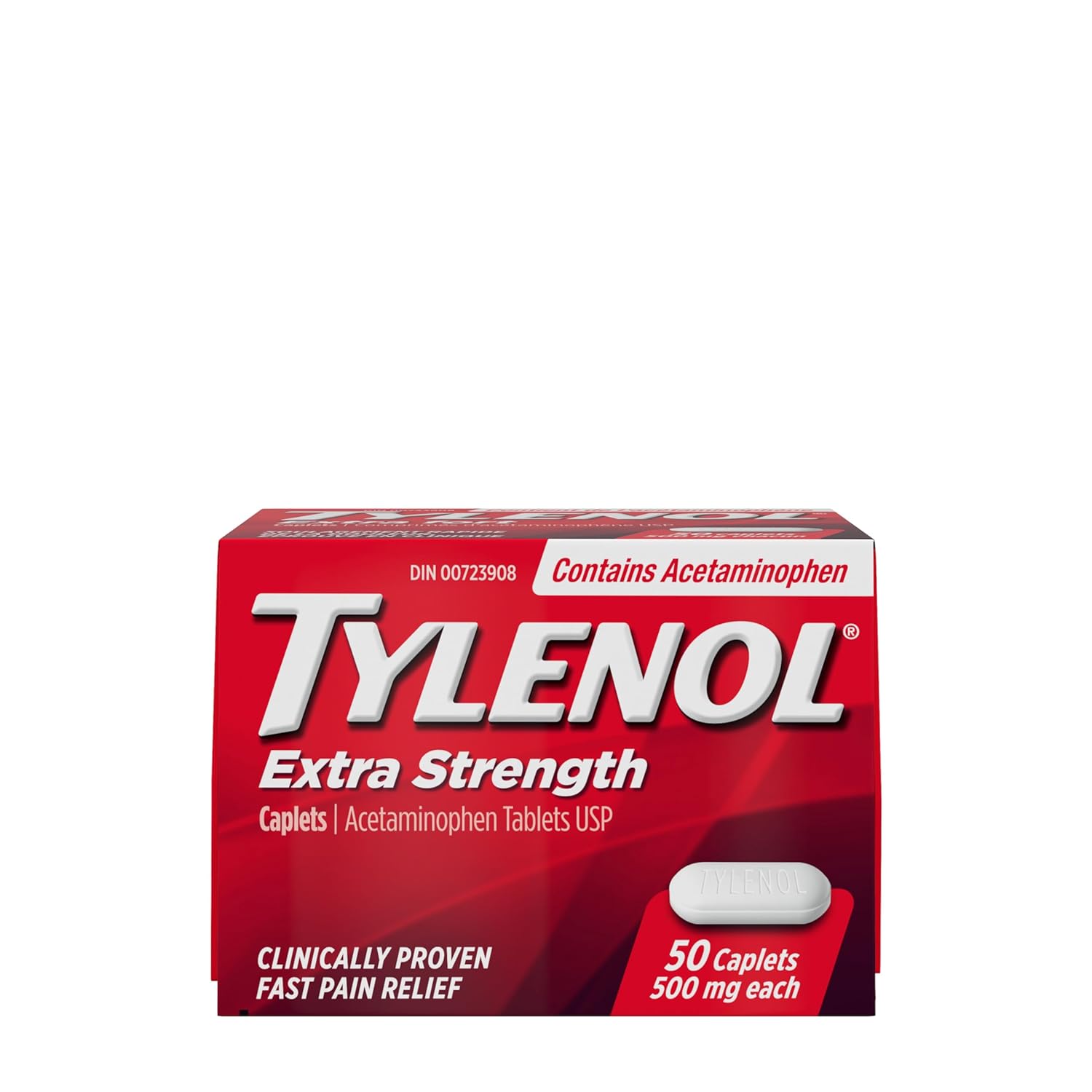 Tylenol Extra Strength Caplets 500 mg 50 — pain relief at The Boardwalk Pharmacy, Kitchener-Waterloo