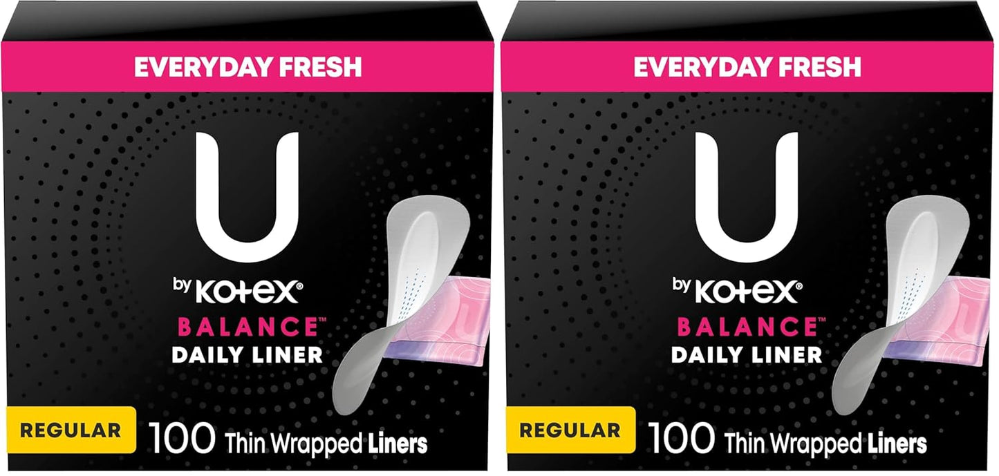 Kotex Liners Regular 100 — feminine care at The Boardwalk Pharmacy, Kitchener-Waterloo
