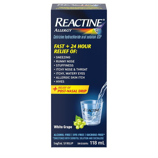Benadryl Liquid Kids 250 mL — allergy medication at The Boardwalk Pharmacy, Kitchener-Waterloo