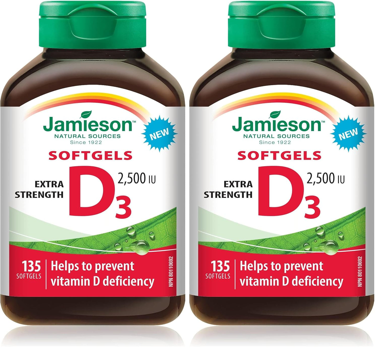 Jamieson Vitamin D 2500 IU Softgel 135 — vitamin supplement at The Boardwalk Pharmacy, Kitchener-Waterloo