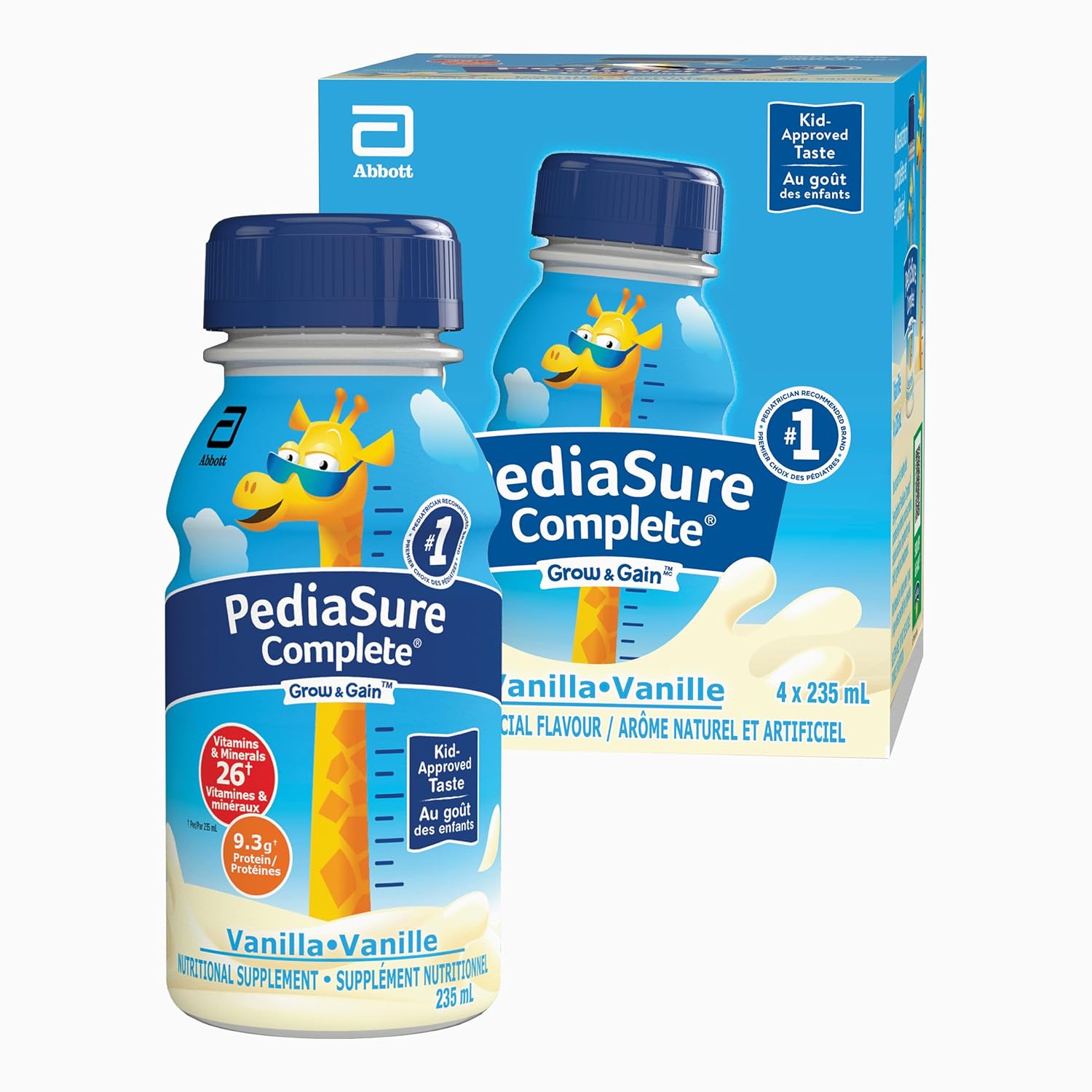 Pediasure Complete Vanilla 4x235ml — meal replacement at The Boardwalk Pharmacy, Kitchener-Waterloo