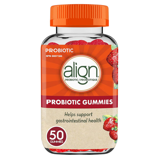 Align Probiotic Strawberry Gummy 50 — stomach aid at The Boardwalk Pharmacy, Kitchener-Waterloo
