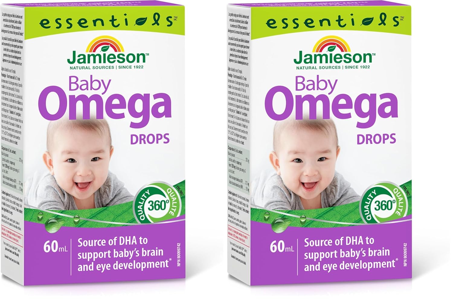 Jamieson Baby Omega Drops 60 mL — vitamin supplement at The Boardwalk Pharmacy, Kitchener-Waterloo