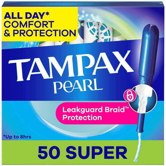 Tampax Pearl Super Unscented 50 — feminine care at The Boardwalk Pharmacy, Kitchener-Waterloo