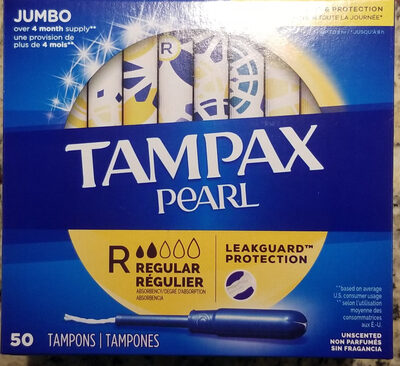 Tampax Pearl Regular Unscented 50 — feminine care at The Boardwalk Pharmacy, Kitchener-Waterloo