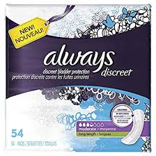 Always Discreet Mod Long Pad (54) — incontinence at The Boardwalk Pharmacy, Kitchener-Waterloo
