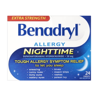 Benadryl Allergy N/T X-STR Cap (24) — allergy relief at The Boardwalk Pharmacy, Kitchener-Waterloo