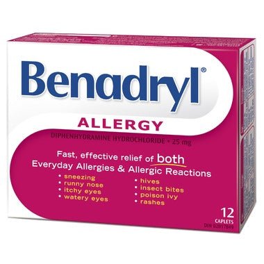 Benadryl Caplets 25MG - The Boardwalk Pharmacy