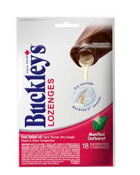Buckleys Lozenges Menthol (18) — cough and cold relief at The Boardwalk Pharmacy, Kitchener-Waterloo