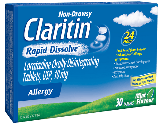 Claritin 24HR Rapid Dissolve (30) — allergy relief at The Boardwalk Pharmacy, Kitchener-Waterloo
