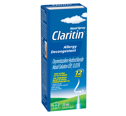 Claritin Allergy Decongesting Nasal 25ML — allergy relief at The Boardwalk Pharmacy, Kitchener-Waterloo