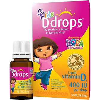 DDrops Kids 400 IU 60 Drops 1.7ML — vitamin supplement at The Boardwalk Pharmacy, Kitchener-Waterloo