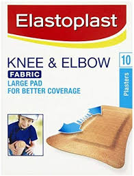 Elastoplast Fabric Knee & Elbow (10) — first aid at The Boardwalk Pharmacy, Kitchener-Waterloo