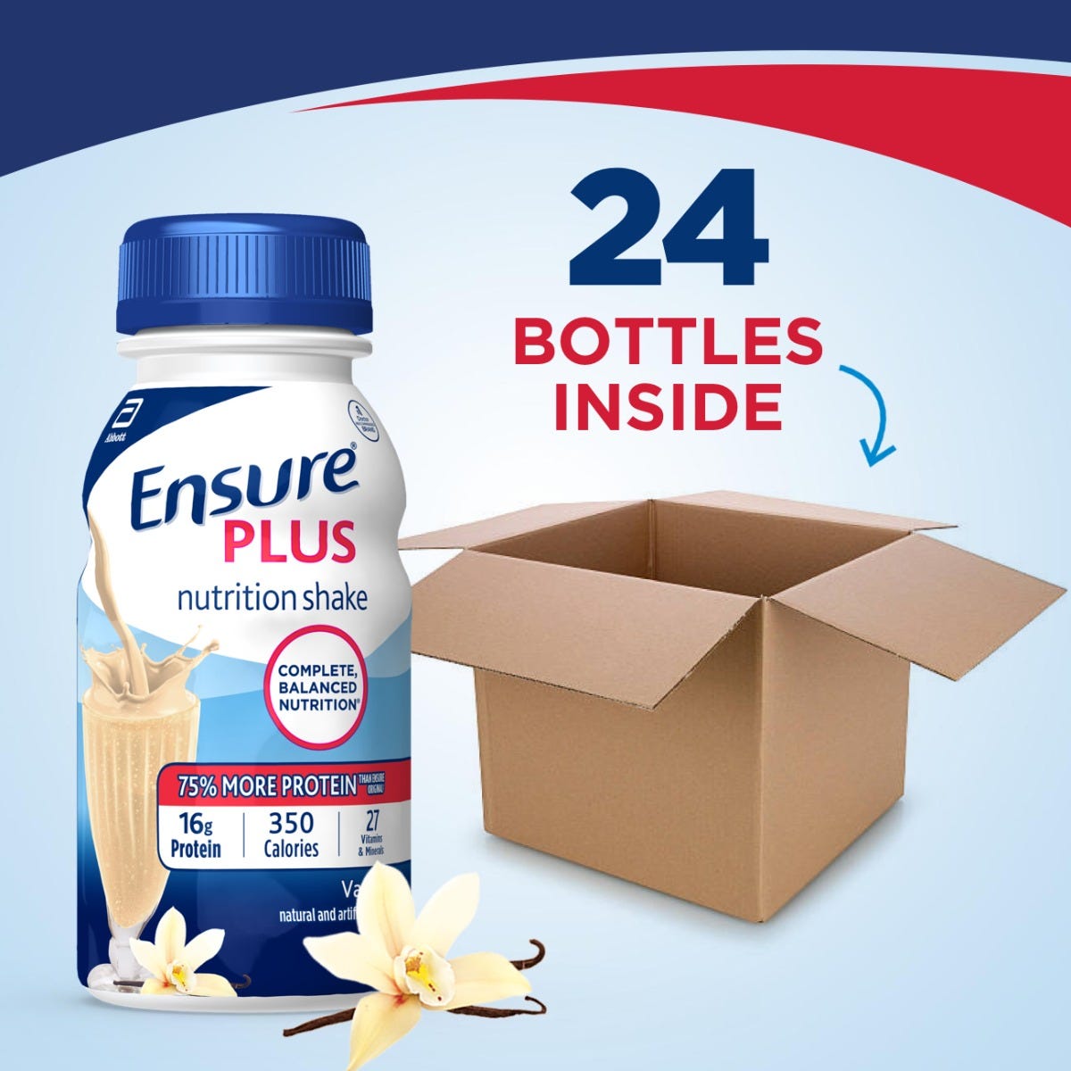 Ensure Plus Bot Vanilla 4/6X235ML — meal replacement at The Boardwalk Pharmacy, Kitchener-Waterloo
