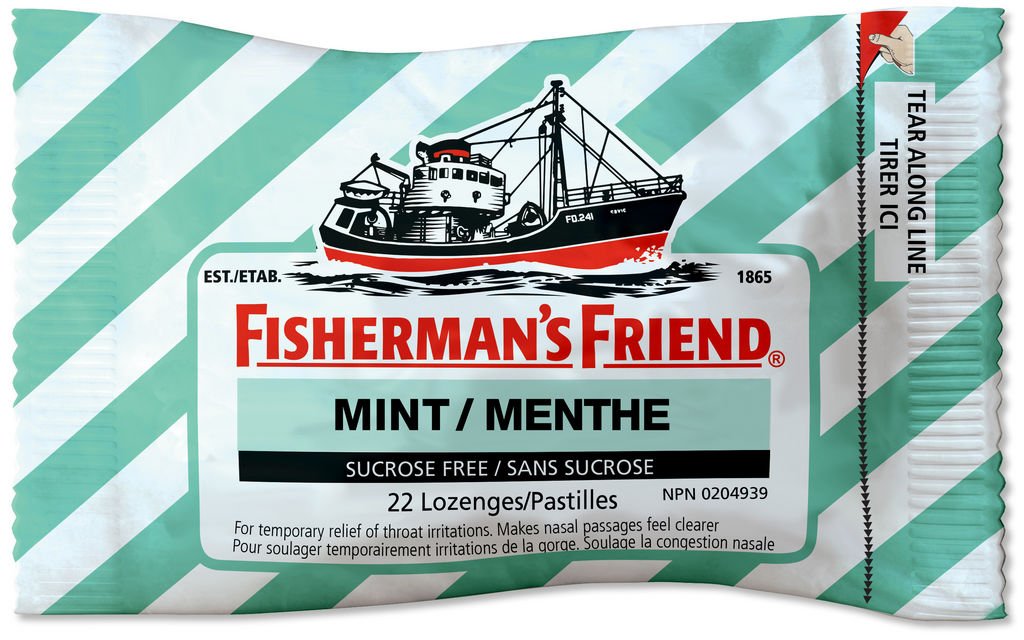 Fisherman's Friend Sucrose Free Mint (1) — cough and cold relief at The Boardwalk Pharmacy, Kitchener-Waterloo