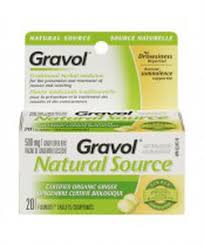 Gravol Ginger Nat Source A/Naus (20) — stomach aid at The Boardwalk Pharmacy, Kitchener-Waterloo