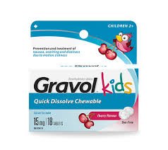 Gravol Tabs Kids 15MG (18) - The Boardwalk Pharmacy