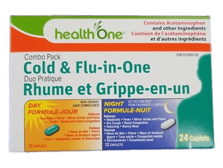 H One Cold&Flu Day and Night Combo 12+12'S — health one at The Boardwalk Pharmacy, Kitchener-Waterloo