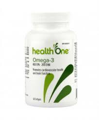 H One Omega-3 1065MG Soft Gel 60's — health one at The Boardwalk Pharmacy, Kitchener-Waterloo
