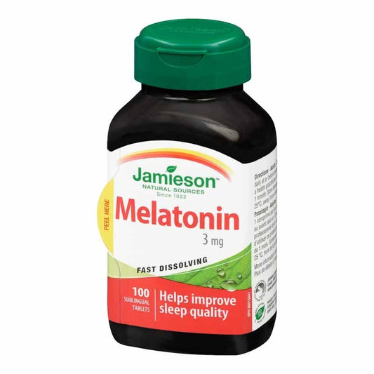 Jaime Melatonin Fast Dissolve 3MG tab 100's — vitamin supplement at The Boardwalk Pharmacy, Kitchener-Waterloo