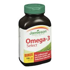 Jamieson Omega 3 Bonus 150+50's — vitamin supplement at The Boardwalk Pharmacy, Kitchener-Waterloo