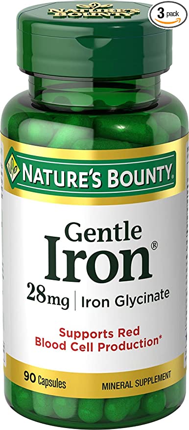 Natures Bounty Gentle Iron Glycinate 90's — vitamin supplement at The Boardwalk Pharmacy, Kitchener-Waterloo