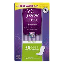 Poise Panty Liner Very Light Long 114's — incontinence at The Boardwalk Pharmacy, Kitchener-Waterloo