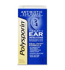 Polysporin Plus Pain Ear Drops 15ML — eye care at The Boardwalk Pharmacy, Kitchener-Waterloo