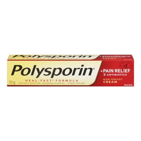 Polysporin Plus Pain Relief 30G — first aid at The Boardwalk Pharmacy, Kitchener-Waterloo
