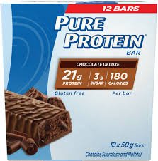 Pure Protein Chocolate Deluxe Bars 12/50G — meal replacement at The Boardwalk Pharmacy, Kitchener-Waterloo