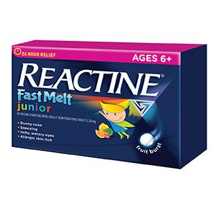 Reactine Jr Fast Melt — allergy relief at The Boardwalk Pharmacy, Kitchener-Waterloo