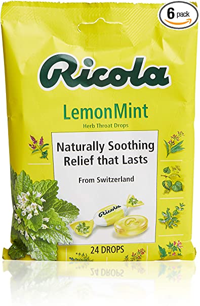 Ricola Bags Lemon-Mint 75G — cough and cold relief at The Boardwalk Pharmacy, Kitchener-Waterloo
