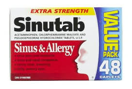 Sinutab Sinus & Allergy X-Strong 48's — allergy relief at The Boardwalk Pharmacy, Kitchener-Waterloo