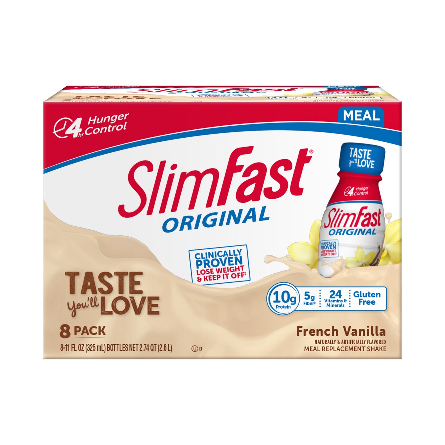 SlimFast French Vanilla ready-to-drink meal replacement shakes, 8x325 mL — The Boardwalk Pharmacy, Kitchener-Waterloo