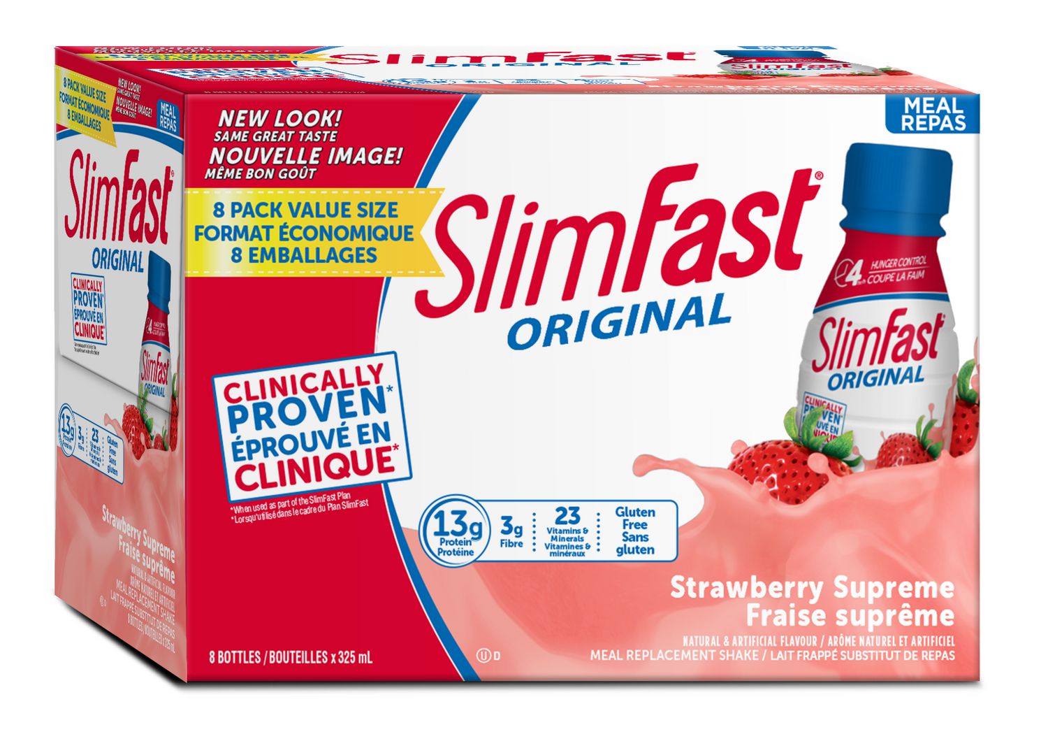 SlimFast Strawberry Supreme ready-to-drink meal replacement shakes, 8x325 mL — The Boardwalk Pharmacy, Kitchener-Waterloo