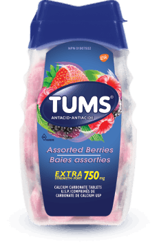TUMS Bottles X-Strong Assorted Berries 100's — stomach aid at The Boardwalk Pharmacy, Kitchener-Waterloo