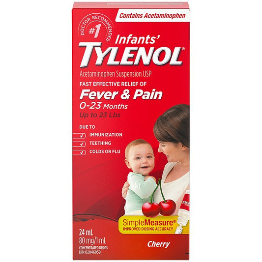Tylenol Infant Drops 24ML — pain relief at The Boardwalk Pharmacy, Kitchener-Waterloo